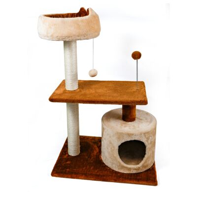 CAT TREE L56*W41*H87CM BLACK&ORANGE