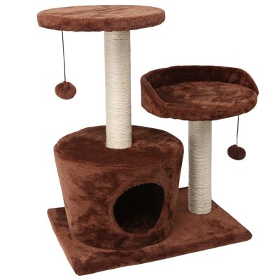 CAT TREE L49*W35*H60CM BROWN