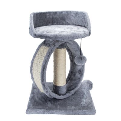 CAT TREE L35*W35*H48CM GREY