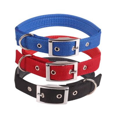 PADDED DOG COLLAR 2.5 W2.5*L40-55CM