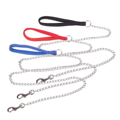 PLAIN DOG LEAD CHAIN WITH FOAM HANDLE 4 D4.0MM*L120CM