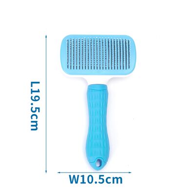 SLICKER BRUSH SINGLE BEND L19.5*W10.5CM BLUE