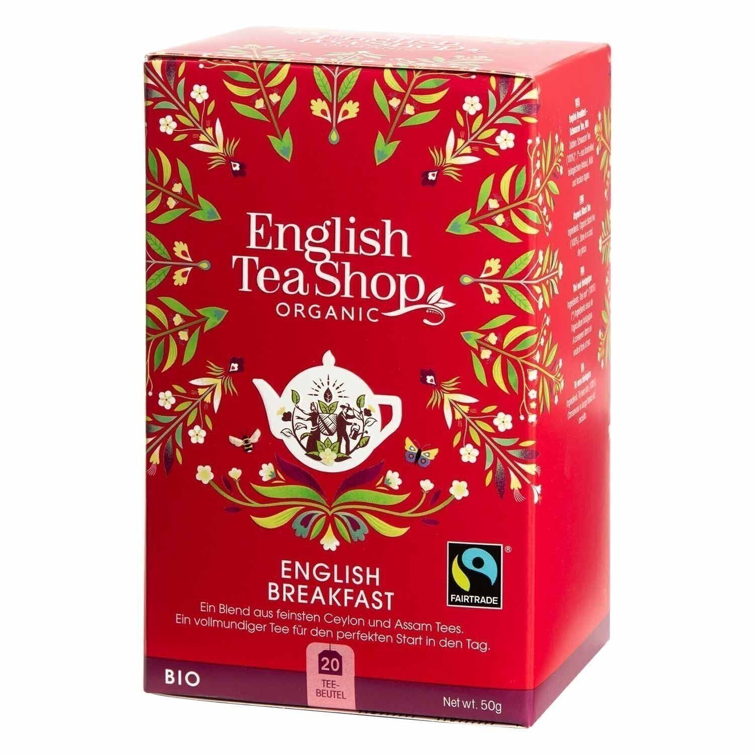 English Tea Shop - Colazione inglese, commercio equo e solidale BIOLOGICO, 20 bustine di tè