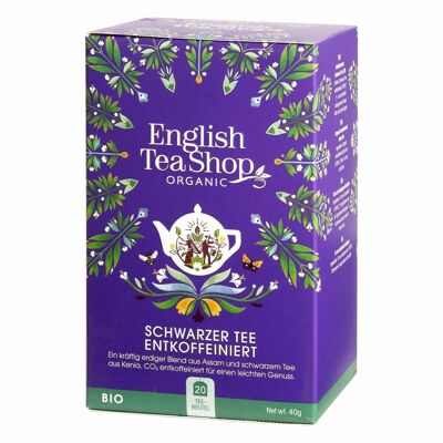 English Tea Shop - Té Negro DEScafeinado, ECOLÓGICO, 20 bolsitas de té