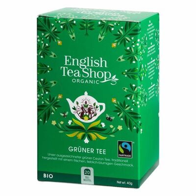 English Tea Shop - Green Tea, ORGANIC Fairtrade, 20 teabags