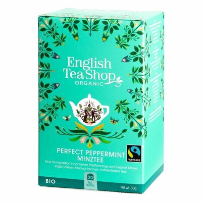 English Tea Shop - Tè alla menta piperita perfetto, commercio equo e solidale biologico, 20 bustine di tè