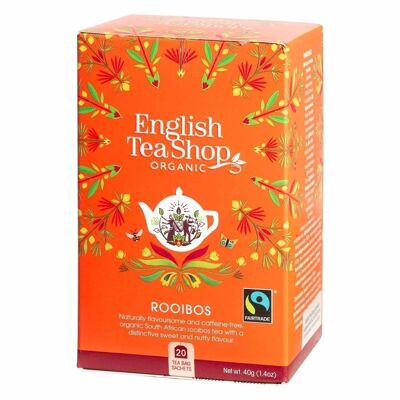 English Tea Shop - Rooibos, ORGÁNICO Fairtrade, 20 bolsitas de té