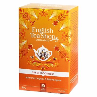 English Tea Shop - Cúrcuma, jengibre y limoncillo, ORGÁNICO, 20 bolsitas de té