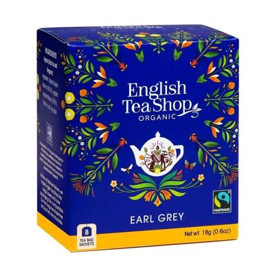 English Tea Shop - Earl Grey, commercio equo e solidale BIOLOGICO, 8 bustine di tè