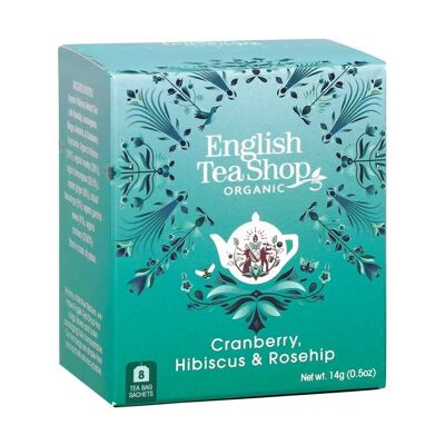 English Tea Shop - Garcinia Cranberry, BIOLOGICO, 8 bustine di tè