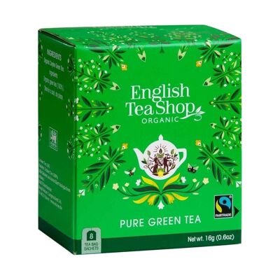 English Tea Shop - Té verde, ORGÁNICO Fairtrade, 8 bolsitas de té
