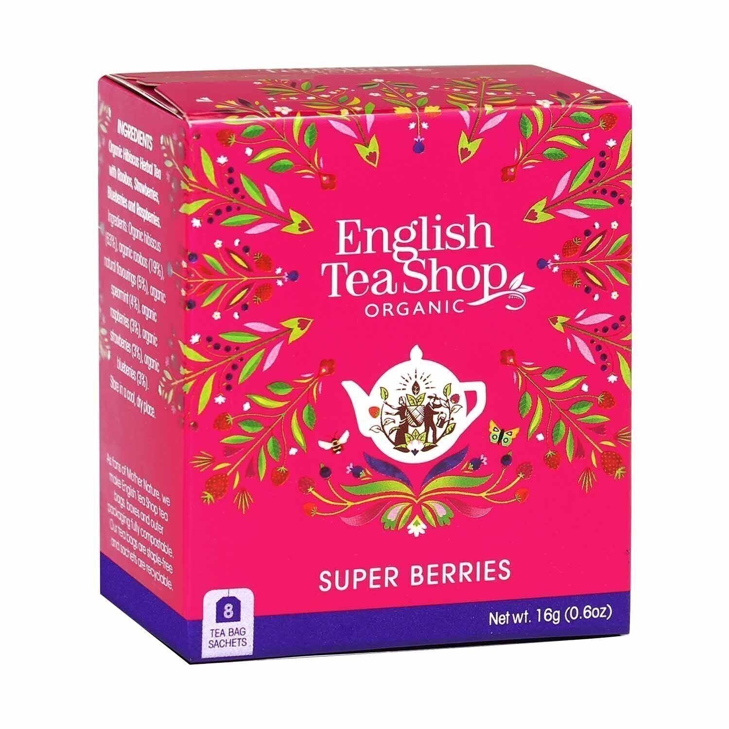 English Tea Shop - Super Berries, ORGANIC, 8 tea bags