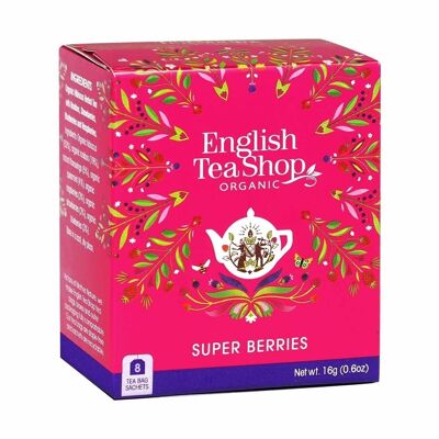 English Tea Shop - Super Berries, BIOLOGICO, 8 bustine di tè
