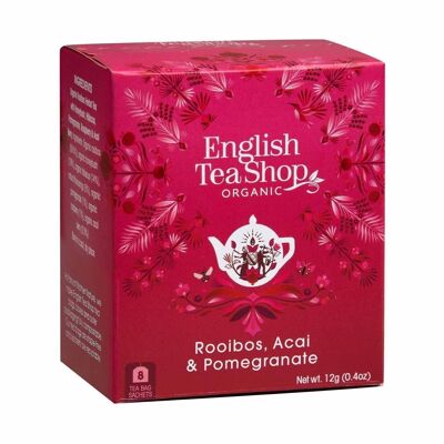 English Tea Shop - Rooibos, Acai & Pomegranate, ORGANIC, 8 tea bags
