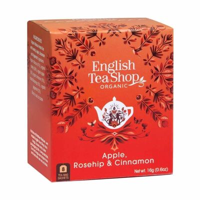 English Tea Shop - Mela Cannella, BIOLOGICA, 8 bustine di tè