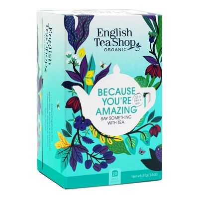 English Tea Shop - You are Amazing Tea Collection, ORGÁNICO, 20 bolsitas de té, 5 variedades