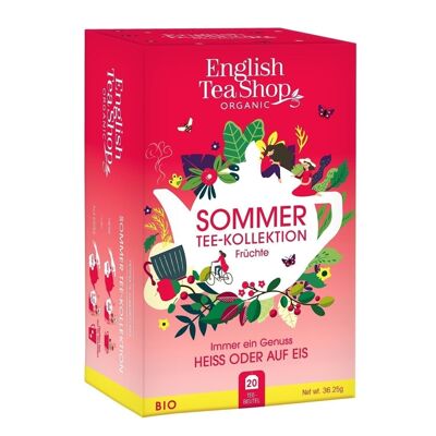 English Tea Shop - Summer Tea Collection Frutas, BIO, 20 bolsitas de té, 4 variedades