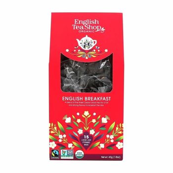 English Tea Shop - English Breakfast, BIO, Fairtrade, 15 sachets pyramidaux dans une boîte en papier 4