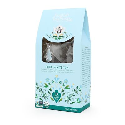 English Tea Shop - White Tea, ORGANIC, 15 pyramid bags in a paper box