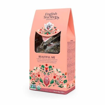 English Tea Shop - Beautiful Me, ORGÁNICO, 15 bolsitas piramidales en caja de papel