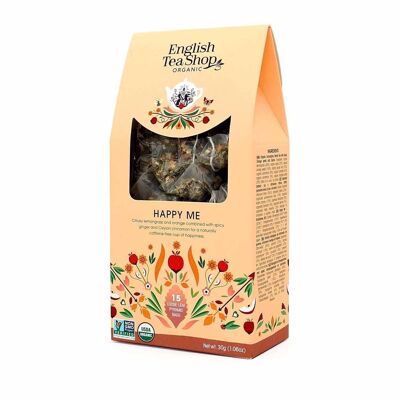 English Tea Shop - Happy Me, ORGANIC, 15 pyramid bags in a paper box