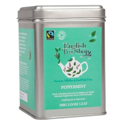 English Tea Shop - Menthe poivrée, bio équitable, thé en vrac, boîte 100g