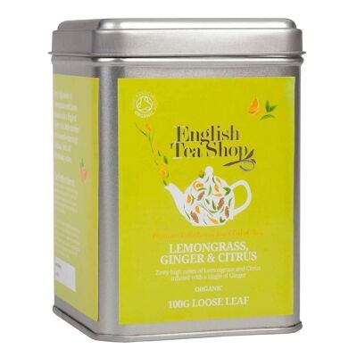 English Tea Shop - Citronella, Zenzero e Agrumi, Tè sfuso biologico, latta da 100 g