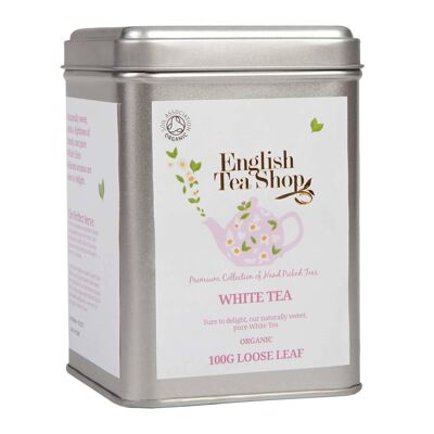 English Tea Shop - Té blanco, orgánico, té suelto, lata de 100 g