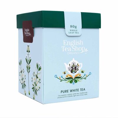 English Tea Shop - Té blanco, orgánico, té suelto, caja de 80 g