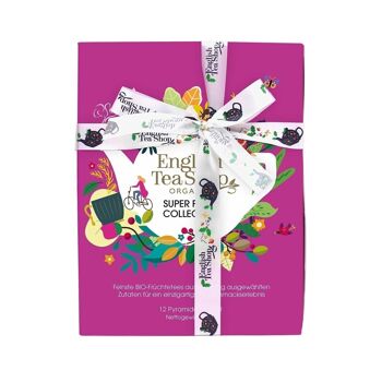 English Tea Shop - Cadeau thé avec noeud "Collection Super Fruit Tea", BIO, 12 sachets pyramidaux 7