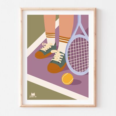 Affiche - décoration enfant - Tennis