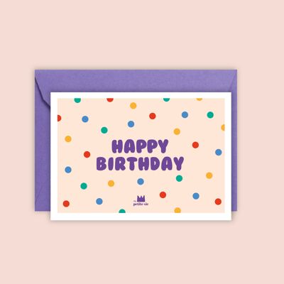 Birthday card - Happy birthday little dots