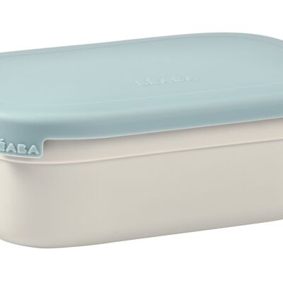 BEABA, Lunch box in acciaio inox grigio velluto/blu baltico