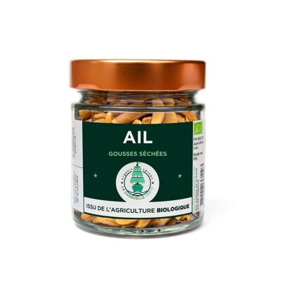 Organic Garlic - Dried cloves - Jar 40g