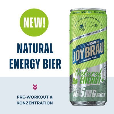 NATURAL ENERGY BEER non-alcoholic vegan lime mint