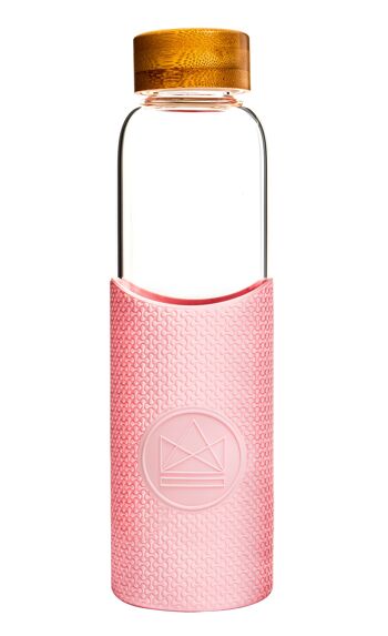 Neon Kactus - Glazen Waterfles 550ml - Roze Flamingo - Roze 1