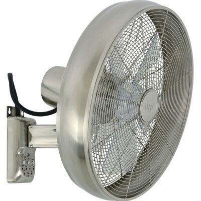 LUCCI air- BREEZE - wall fan in brushed chrome