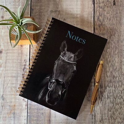 Libreta - Libreta de caballos con libreta de caballos A5 con 75 páginas en blanco en el interior