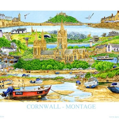 Cornwall, montage A4 print