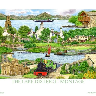 Lake District montage print.