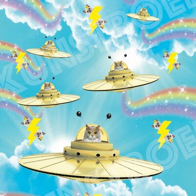 Affiche chat ufos