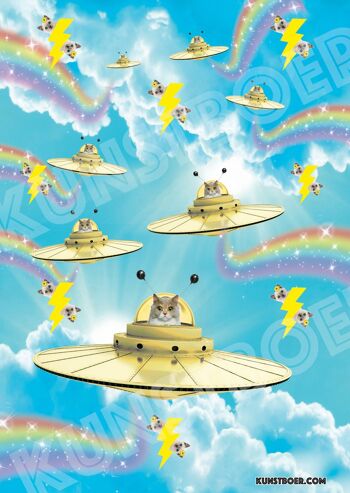 Affiche chat ufos