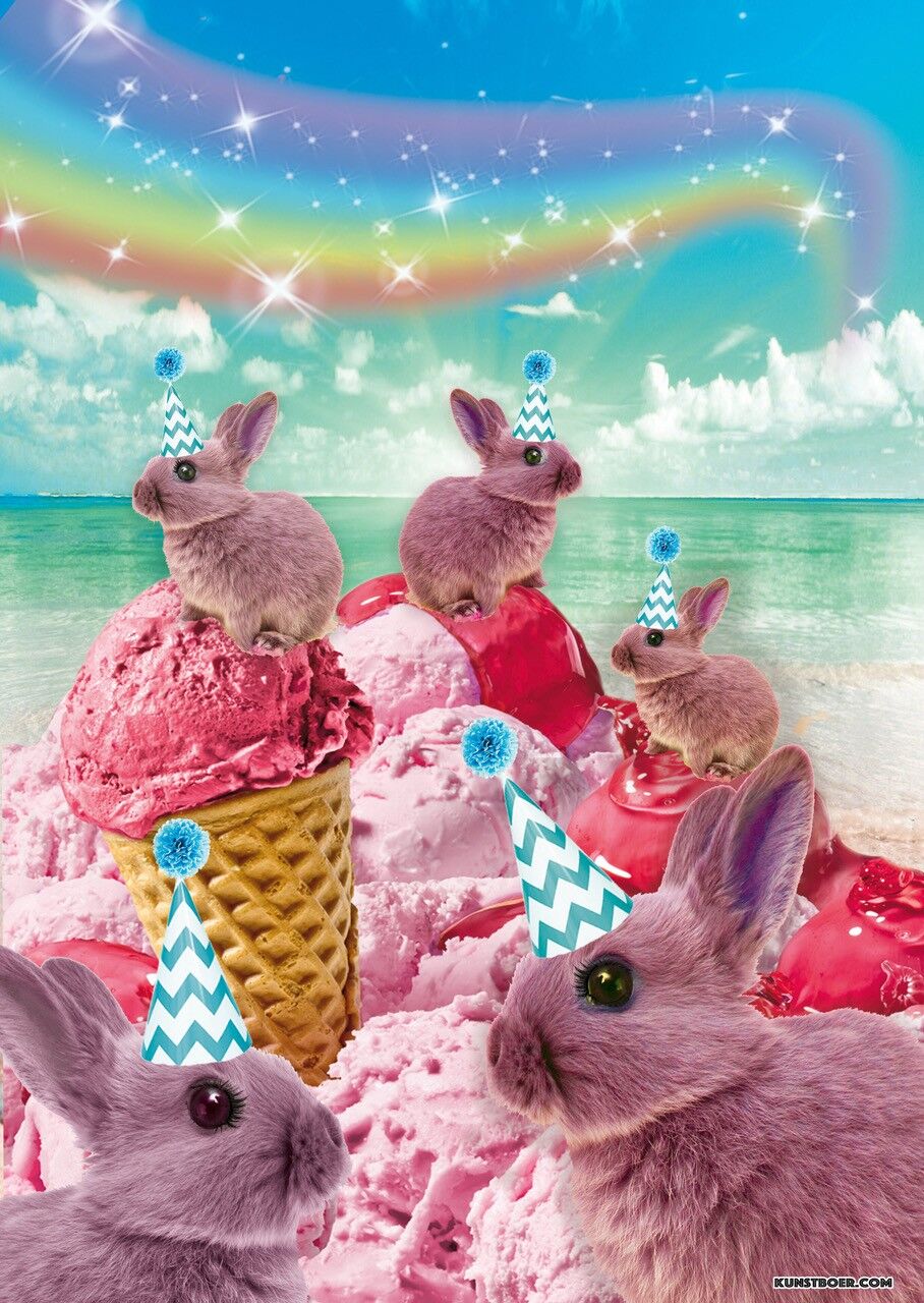 Affiche Lapin et glace, 5 pièces