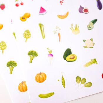 Autocollants - Fruits et légumes 8