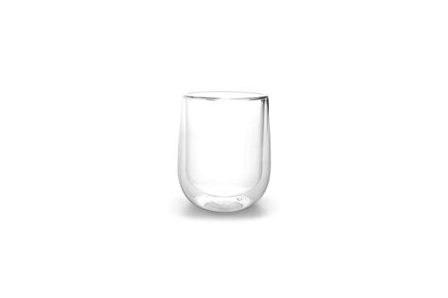 Beker 36cl dubbelwandig glas Paris - set/2