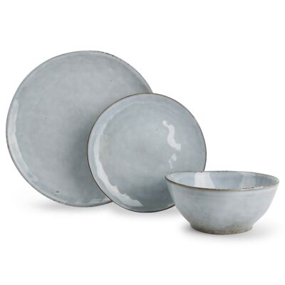 Servies 12-delig coupe blauw Artisan