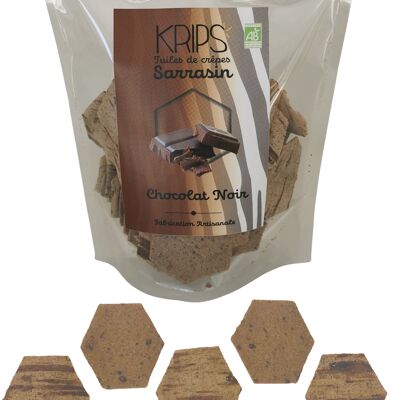 KRIPS -Tuiles de crêpe sarrasin au chocolat noir - chips de sarrasin