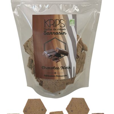 KRIPS -Tuiles de crêpe sarrasin au chocolat noir - chips de sarrasin