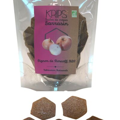 KRIPS - Tuiles de crêpes sarrasin à l'Oignon de Roscoff AOP - chips de sarrasin