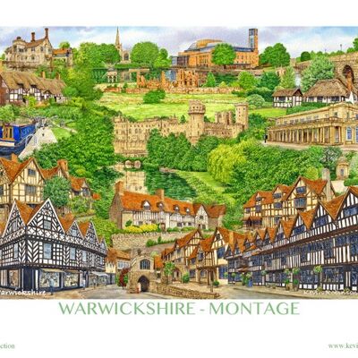 WARWICKSHIRE-MONTAGEDRUCK.